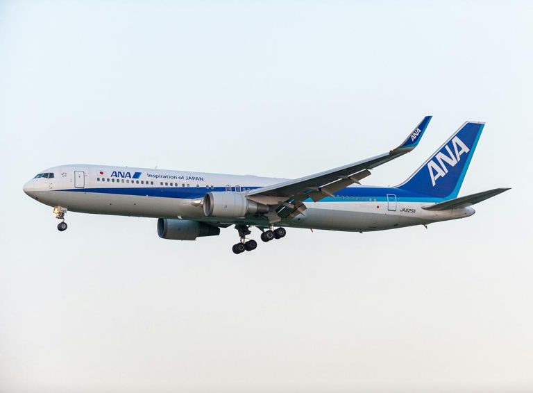 An ANA aircraft; the Japanese airline has refreshed pre-ordering of inflight duty-free.