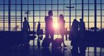 Back Lit Business People Traveling Airport Passenger Concept